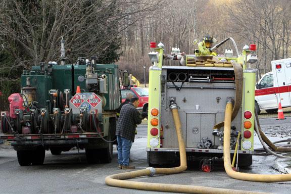 March 24, 2006 Mutual aid to Brewster | Structure Fire | Fieldstone Pond | Pictures Copyright © 2006 Photos:  Frank Becerra Jr. / The Journal News, County Car 2 (Ron Davies), and John Marshall.